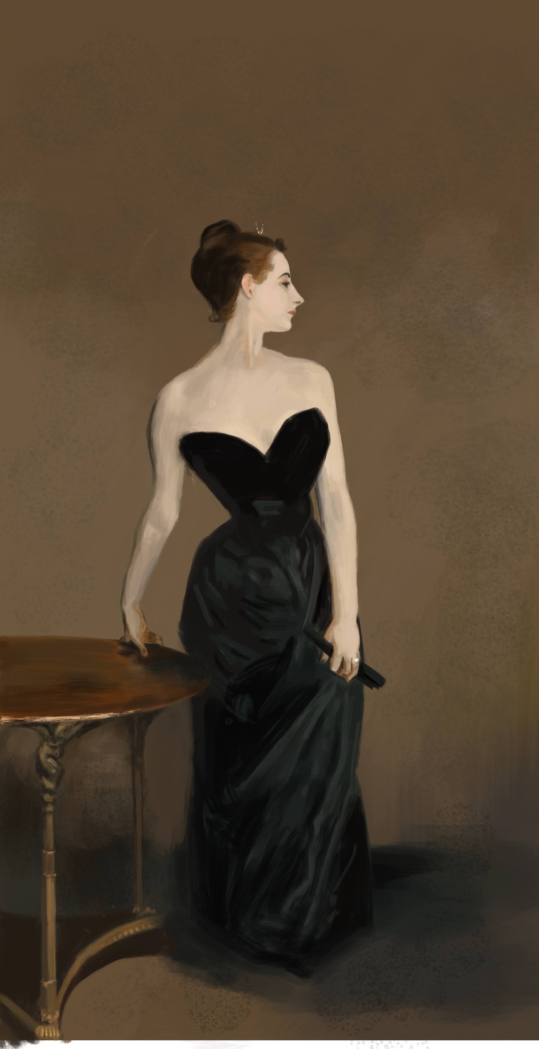 Reproduction of John Singer Sargent's Portrait of Madame X
